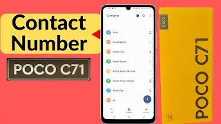 poco c71 Sim Contact Not Showing // poco c71 me Sim Contact Kaise Dekhe/contact import export