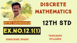 12th Std Maths Ex.12.1(1) Determine whether * is a binary operation on the set given below a*