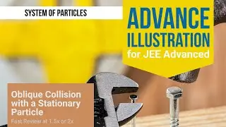 Adv Illustration – Oblique Collision with a Stationary Particle | System of Particles #22| JEE Adv