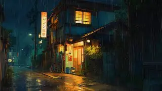 Lonely Night in Osaka 🌙 Soft Rain & Lofi Beats for Deep Relaxation