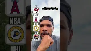 60 Seconds to Name Every Champion 🏆 | NFL, NBA, MLB, NHL Challenge
