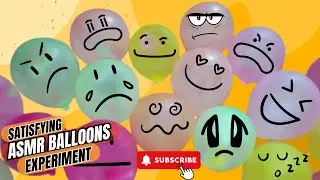 SATISFYING ASMR SQUEEZING Latex BALLOONS EMOJI NO TALKING | Play Slime Pop Balloon Experiment