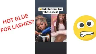 😳HOT GLUE FOR LASHES? #lashes #lashextensions  #lashtutorial  #minklashes 