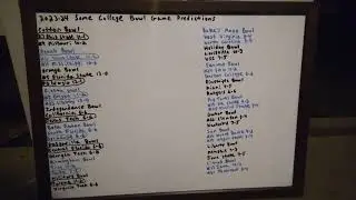 2023-24 Some College Football Bowl Game Predictions