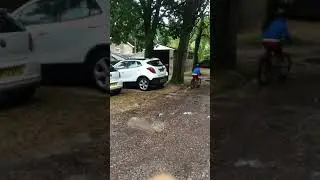 On ya bike in the wet