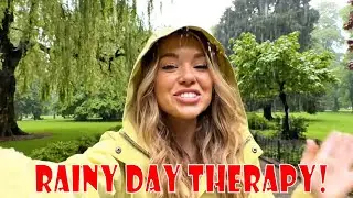 Rainy Day Therapy! ☔️ Romantic Walk in a Lush Green Park | Cozy Rain Vlogs