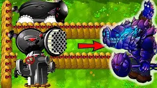 Doom Gatling X Doom Peashooter X Doom Cannon Vs 500 Ultimate Obsidian Gargantuar - PvZ mod  Plants