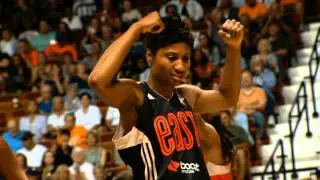 WNBA All Star 2013: Angel McCoughtry vs Candace Parker Bicep Contest!