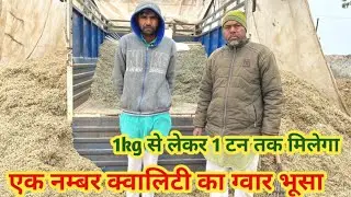 एक नंबर क्वालिटी का ग्वार भूसा और हरि पत्ती के लिए संपर्क करें Gwar Neera Hari patti Lung Available