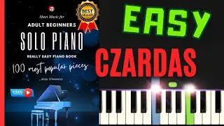 🎹 Czardas Monti 👇 Sheet Music 👇 Easy Piano Tutorial for Beginners SLOW + PDF