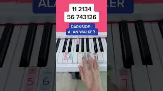 How to play Darkside - Alan Walker in 7s #easypianotutorial #pianobeginner #darkside #alanwalker