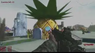Best map ever?? Battle for Bikini Bottom WAW Custom Zombies