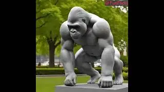 🦍🗿➡️😱 Gorilla Statue Comes to Life! Myth or Reality?