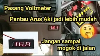 tutorial pemasangan Voltmeter DC di mobil