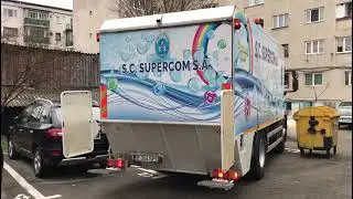 Supercom SA a demarat acțiunea de spălare și dezinfectare a containerelor de 1.100 L