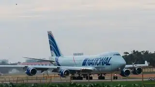 Plane Spotting in Trivandrum National airlines Boeing 747 Cargo departure [HD]