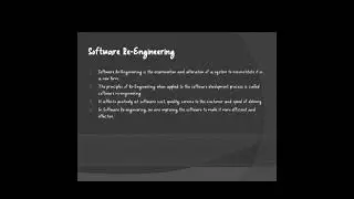 software Re engineering
