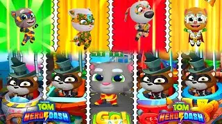 Talking Tom Hero Dash : New Christmas Theme Suit The All Heroes And Fights The Four Big Boss Raccoon