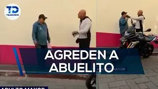 Motociclista agredió a abuelito tras discusión en vía pública