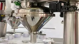 two heads jars powder filling machine automatic screw auger filler equipment