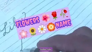 How to write flowers name @Bag of Books #cursivewriting #handwriting #calligraphy #flowers