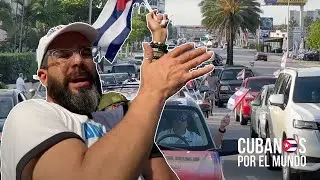 Caravana por el 2.&ordm; aniversario del 11J, las masivas protestas en Cuba contra la dictadura