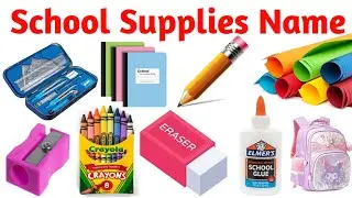 School Supplies Name in English and Hindi / Learn  Stationery Items for Kids / School Vocabulary