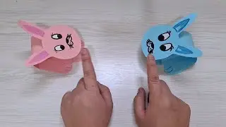 Cute Paper Bunny Crafts | Easy DIY for Kids & Beginners 🐰✂️ #papercraft #origami #long 