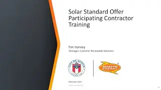 Standard Offer Contractor Training - December 20, 2024