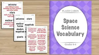 Flash Cards: Space Science Vocabulary - Ibby Resources