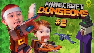 Kids Play Minecraft Dungeons - Part 2 - Soggy Swamp