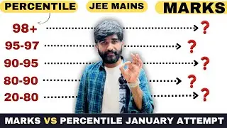 Marks vs Percentile for JEE Main 2026 JANUARY Attempt Most Accurate🤯 | CUT OFF JEE Mains 2026 #jee