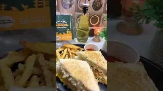 Fully loaded bbq sandwich must try #food #sandwich #recipe #shorts #viralvideo #bbqsandwich