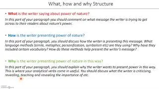 How to Structure a Main Paragraph: Comparing the Power of Nature in 'Ozymandias' and 'The Prelude'