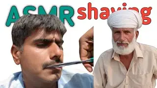 ASMR No Razor Blade 🪒 Fast Shaving But Barber is 100 Year Old!![ASMR Relaxing Video]