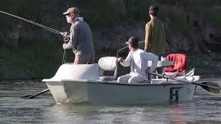 Drift boat trip on the Yellowstone River in Montana
