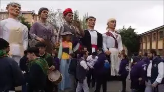 Gigantes de Rotxapea y de Castellbisbal. Kalejira 1ª parte