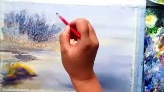 Watercolor Painting Process | Xuelang Project Landscape