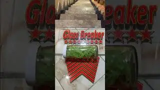 GLASS BOTTLES CRUSHED DOWN STAIRS! Epic Destruction!  #satisfying #breakingglass #glassbottle #asmr