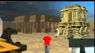 Interactive walkthrough of Vithala temple Hampi using Kinect sensor