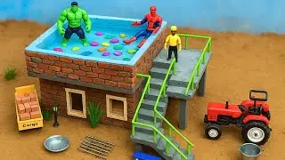 Dream House Build with Rooftop Pool 🏠💦 | Miniature DIY Construction