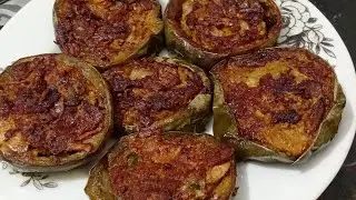বাহারি স্বাদের পুর ভরা বেগুন ভাজি! Begun Bhaja Recipe 