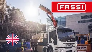 A Fassi F195A.1.25 xe-dynamic articulated crane mounted on a Volvo FE Electric truck