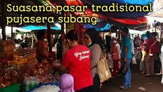 Suasana pasar tradisional pujasera subang jawa barat