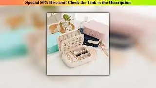 Discount Portable Jewelry Storage Box Travel Organizer Jewelry Case Leather Storage Earrings Neckla