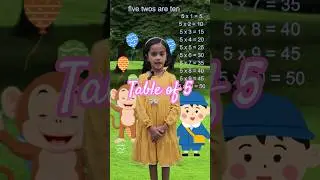 Table of 5 | Maths  #shorts #viral #youtubeshorts #video #kids