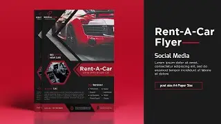 Rent A Car Flyer Design In Photoshop cc | How to design  car flyer poster in photoshop cc