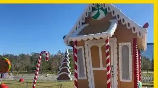 Life Size Giant Gingerbread Village in Spring, Texas #gingerbreadman #gingerbreadhouse ￼