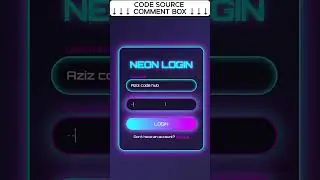 &ldquo;I Built This Neon Login With Code!🔥&rdquo; #coding #html #css #javascript #creativecoding #login #webdev