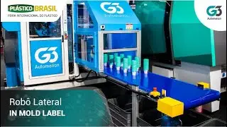 Robô lateral In Mold Label - Potes redondos 4 cavidades (destaque Plástico Brasil 2023)